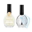 Base and Top Coat Nail Polish Quick Dry,16.5ml Large capacity Basic Nail Polish Set Air Dry Fast, High-Glossy Shiny, No U V Light Needed for Women Salon DIY Nail Art (BT)