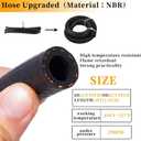 Upgraded Baffled Oil Catch Can Kit Oil Separator Catch Can Aluminum with 3/8" Strengthened NBR Fuel Line Black 400ml