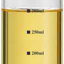 Verdental 10 oz Glass Olive Oil Dispenser Bottle with Stainless Steel Pour Spout for Cooking Oil, Syrups, Vinegar, Sauces, Wines with Non-slip Silicone Ring and Labels (300 ML)