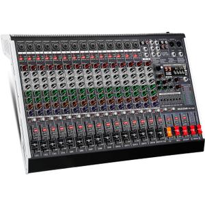 16 Channel Audio Mixer Professional Sound Mixing Board with 99 DSP Effects, 7-band EQ Digital DJ Mixer Console w/USB Bluetooth MP3 for Recording, Independent 48V Power & Mute Button