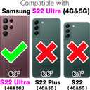 Asuwish Phone Case for Samsung Galaxy S22 Ultra 5G Zipper Wallet Detachable Cell Cover with Tempered Glass Screen Protector Lanyard Strap Flip Card Holder S22ultra 22S S 22 S22ultra5g 6.8 Women Black