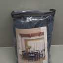 Navy Blue Pinch Pleated Linen Curtains 2 Panels Set for Living Room Bedroom Modern Memory Trained Semi Sheer Light Filtering Window Drapes with Hooks & Rings for Dining Room 50x84 Dark Blue Indigo