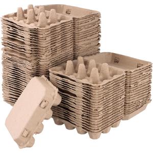 60 Pack 12 Count Quail Egg Cartons, Paper Pulp Quail Egg Holders, Bulk Quail Egg Container Boxes for Storage Quail Egg for Market, Family, Refrigerator, Farm