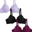 Fruit of the Loom Women's Smooth Cotton T-Shirt Bra Pack - Ultra-Soft, Flexible, and Invisible Under Tees 34B