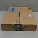 Kitstorack TV Tray Table, Adjustable Height & Flip-Top & Rounded Metal Corners, Snack Table for Couch, Sofa, Bed, Chair, Living Room, C Shaped End Side Table for Eating, Dinner or Laptop, Small Spaces (Brown)