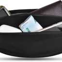 Running Belt Fanny Pack, Running Waist Pack for Women & Men USA Patented Hands-Free Reflective Runner Pouch Belt Fitness Workout Bag No-Bounce Adjustable Sport Travel Fanny Pack Cell (Black)