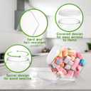 Hoolerry 12 Pcs Plastic Candy Jar with Scoops Set include 6 Hexagon Cookie Jars with Lid for Candy Buffet and 6 Candy Scoops 73 oz Large Storage Jar Clear Food Storage Canisters Kitchen Countertop Jar