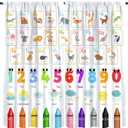 Alphabet ABC Kids Curtains, Colorful Cartoon Animal Learning Daycare Preschool Classroom Window Drapes for Educational Nursery Playroom Bedroom Living Room 42" W X 45" L