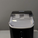 EUHOMY Nugget Ice Maker Countertop with Handle, Ready in 6 Mins, 34lbs Per Day, Removable Top Cover, Auto-Cleaning, Portable Sonic Ice Maker with Basket and Scoop, for Home/Party/RV/Camping (Black)
