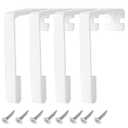 2 x TonGass 4-Pack RV Curtain Holders with Screws (White)  Camper & Motorhome Curtain Clips for Window Drapes, Heavy-Duty Plastic Retainers for RV, Boat, and Trailer Curtains