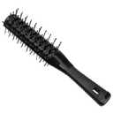 Vented Hair Brush, Anti Static Double Row 2 Sided Comb Best For Blow Drying Styling Care Style Mens Woman Women, Bristle Two Dual Vent Plastic Half Round Professional Brushes With Ballpoint Pins-Black