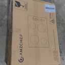 AMZCHEF 30 Inch Electric Cooktop, Built-in with 4 Burners Max 7000W with 30" Glass Ceramic Cook Top,Knob control, Hot Surface Indicator,220V - 240V Hard Wire, No Plug