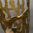 Deco 79 Aluminum Metal Decorative Vase Drip Centerpiece Vase with Melting Designed Body, Vase for Home Decoration 10" x 9" x 31", Gold