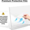 MaxGear Acrylic Sign Holder 8.5x11 Inches Horizontal 12 Pack, Slant Back Clear Tabletop Display Stands for Flyers Menus Documents, Landscape Sign Frames