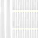 Funtery 48 Pcs Battery Operated Candles Bulk 11 Inch Roman Column Flameless LED Candles Flickering for Christmas Church Wedding Party(White, Romantic Style)