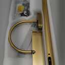 Dimmable Cordless Picture Light with Controller and Timer, Rechargeable 5000mAh Battery Wall Sconce for Wall Pictures, Gallery Artwork, Paintings, Portraits, Dartboards (Gold) (14"L x 6.3"W x 6.3"H)