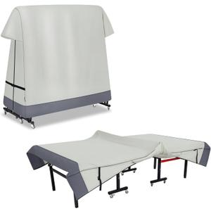 Ping Pong Table Cover Outdoor Waterproof, Dual Function Table Tennis Cover Fits Both Folding Tables and Flat Tables Indoor & Outside 68"L x 6"/30"W x 62"H
