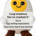 MAMAGIFTREE Graduation Crochet Egg Gifts 2025 – Funny Handmade Small Stuffed for Senior, College, Highschool Congrats Grad Career Success, Achievement Encouragement for Her or Him 5th 6th 8th Grade