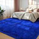Large 8x10 Area Rugs for Living Room, Bright Blue Soft Shag Rug for Bedroom, Non-Slip Ultra Fluffy Rug, Modern Plush Carpet for Girls Boys Kids Room Dorm, Fuzzy Rug for Home Decor Aesthetic