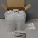 NURADA Flickering Flameless Candles: Built-in Star String Lights, Acrylic Battery Operated LED Pillar Candles with Remote and Timer for Romantic Mood Home Decoration - 2 Pack Pure White