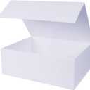 Aimyoo White Collapsible Gift Box with Magnetic Closure Lids 13.8x9x4.3 in, Large Bridesmaid Groomsman Proposal Boxes, Rectangle Present Box for Graduation Birthday Storage 1 Pack