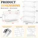 SUNALLY Stackable Storage Bins 4 Pcs Wire Baskets for Pantry Organizers and Storage, Vegetable Fruit Storage Basket for Countertop Organizer,Kitchen Baskets for Onion Potato Snack Cans Storage,White