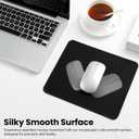 2 x ALOANES Mouse Pad with Stitched Edge, Non-Slip Rubber Base Mouse Mat for Laptop& Computer, Small Mouse Pad for Gamer, Office & Home, Black Square Mousepad 9.8''x 8.3''x 0.08''