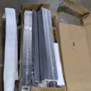 BARNSMITH 48in x 96in Glass Barn Door with 8FT Nickle Sliding Door Hardware Included, 5-Panel Frosted Glass Sliding Barn Door, Solid Wood Covered with Water-Proof PVC Surface, Easy Assembly, Black