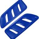 1 Pair Car Front Hood Air Outlet Vent Cover Trim for Jeep Wrangler JL JLU Gladiator 2018-2024 Hood Engine Bonnet Air Vent Outlet Cover Bezels ABS Blue
