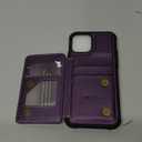 Vinich for iPhone 15 Pro Max Wallet Case with Card Holder, RFID Blocking Credit Slots Kickstand Shockproof Phone Cover for Women Men, Purple (for iPhone 15 Pro Max - 6.7")