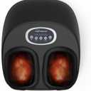 Snailax Shiatsu Foot Massager Machine with Soothing Heat, Deep Kneading, Air Compression, Improve Blood Circulation and Foot Wellness, Relax for Home or Office Use