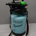 Portable Pressure Sprayer Shower 5L for Camping with 7 Spray Modes, Hand Press Camping Shower with Hose and Shower Head, Hiking Traveling Shower Garden Sprayer Pet Shower Blue