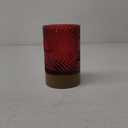 Makeup Brush Holder Organizer,Toothbrush Holders,Desk Pen Pencil Holder,Multifunctional Vintage Glass Brush CupA40-4-US (Red)