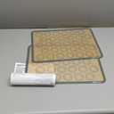 Amazon Basics Silicone Baking Mat for Macarons, Non-Stick, Food Safe, 16.5" x 11.6", Beige/Gray, Pack of 2