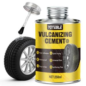 250ml Vulcanizing Cement, Rubber Cement Tire Repair, Fast-Drying, Waterproof All Purpose Rubber Cement Glue with Brush for Car, Motorcycle, Bike, Clear
