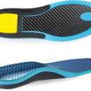Carbon Fiber Shock-Absorbing Insole with Arch Support is Suitable for Basketball, Running, Cycling, Outdoor Hiking and Other Daily Sports. (Blue, M7.5/8W8.5/9270mm)