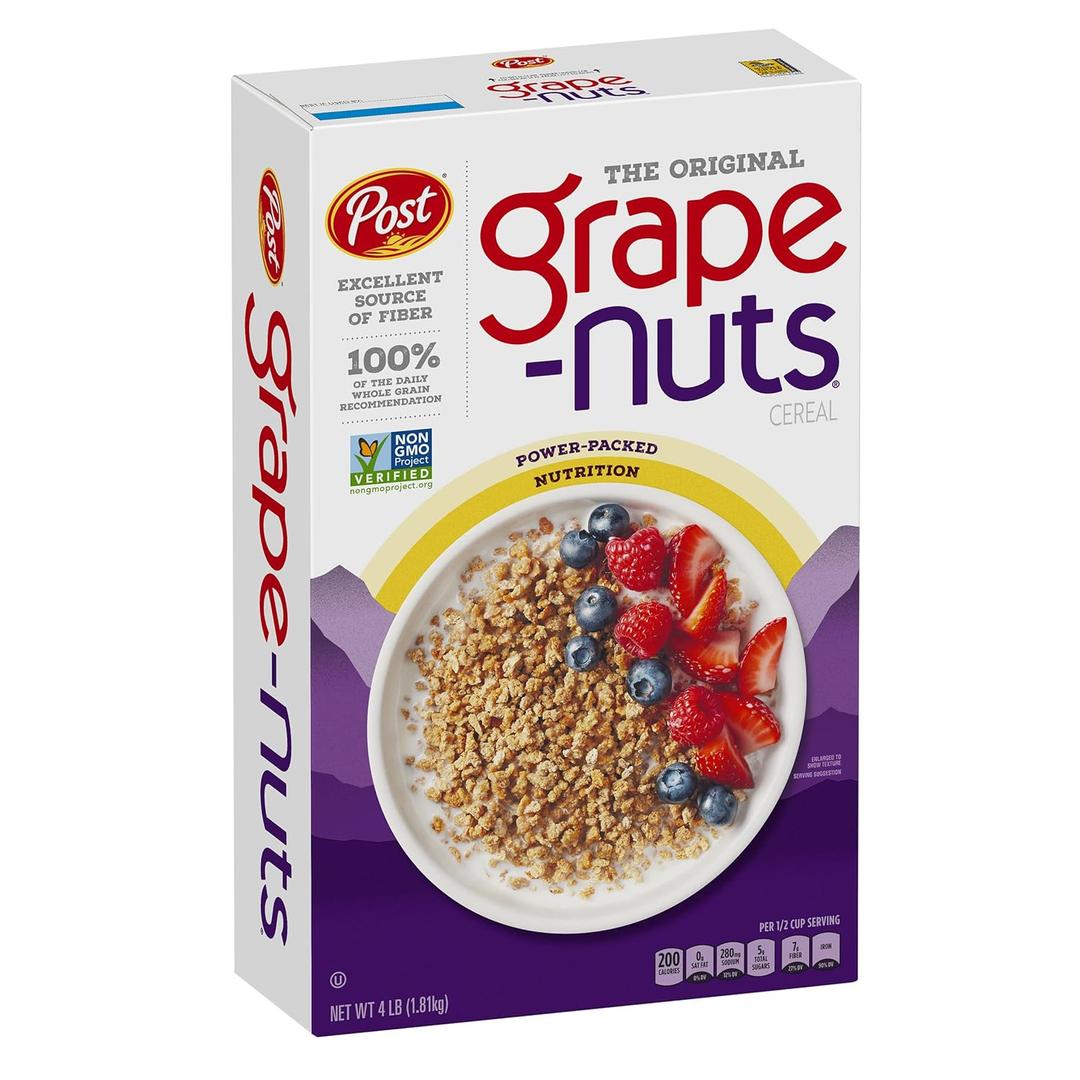 Grape-Nuts The Original Non Gmo Cereal, 64 oz Box (Pack of 8), Best By: JUN 22 2026