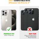 Diaclara Designed for iPhone 15 Pro Case, [with Privacy Screen Protector] [Anti Spy] [Military Grade Drop Protection] Heavy Duty Full-Body Shockproof Phone Case, Clear