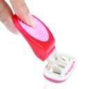 Travel Women's Mini Round Handle Smooth Razor with Dry Case - 5 Blade - Bikini, Leg, Body Hair - 1 Refill, Pink