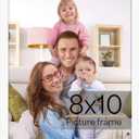 Giftgarden 8x10 Picture Frame White, 8 by 10 Thin Photo Frame for Wall Tabletop Display, Single
