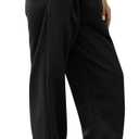 HeSaYep Women's High Waisted Sweatpants Workout Active Joggers Pants Baggy Lounge Bottoms (Black, S)