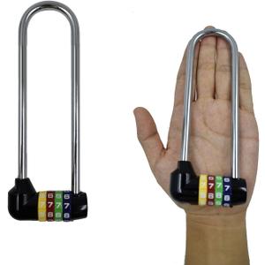 6.5 inch (16.5cm) Long Shackle Beam Gym Locker Lock, 4 Digit Combination Lock, Safety Padlock for Cabinet Door Handles, Bike, School, Gym, Sports Locker, Fence, Toolbox, Case, Hasp Storage, Box