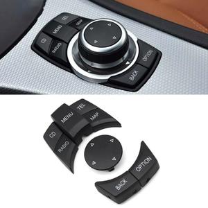Car CIC IDrive Multi-Media Knob Menu Button Switch for BMW 1 3 5 X1 X5 X6 E Series E87 E90 E91 E92 E60 E84 E70 E71 E72, Black