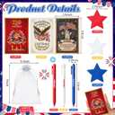 36 Set Patriotic 250th Anniversary Veterans Appreciation Gifts Bulk Independence Day Memorial Day Team Gift Ballpoint Pen, 4th of July Sticky Notes, Greeting Card for Army Party Thank You Gifts