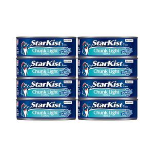 StarKist Chunk Light Tuna in Water, 5 oz (8 Pack) Canned Tuna Fish, Wild Caught, Gluten Free, Ready to Eat, Perfect for Salads, Keto Meals and Snacks, with 20g Protein & 90 Calories Per Serving, BB Dec 26 2026