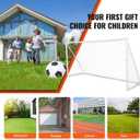 VEVOR Portable Soccer Goal, 12 x 6 ft Large Practice Soccer Net, Steel Fiberglass Structure Training Goal Set with Carry Bag, All-Weather Outdoor Use, for Backyards, Parks, School Fields