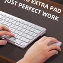 Desk Pad Mat 23.6"x13.7" - Waterproof Mouse Pad & Desk Protector, Non-Slip PU Leather for Gaming Keyboard/Mouse, Stitched Edge XL Office Desk Pad with Ergonomic Support(Chocolate) (24" x 14")