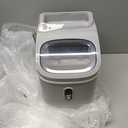 Countertop Ice Cube Maker Machine with External Water Tank,16Pcs/5Mins,34Lbs/Day,2 Ways to Add Water,Portable Compact Small Ice Maker with Self-Cleaning,Perfect for Home/Kitchen/Camping/RV (GREY)