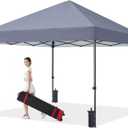COOSHADE Durable Easy Pop Up Canopy Tent 10x10Ft, with 4 Sandbags(Gray)