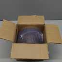 R-kay 100 Pack Clear Plastic Plates - 6.25 IN Hammered Gold Rimmed Sturdy, Durable And Extra Heavy duty Gold Plastic Dessert Plates Disposable - Ideal For Appetizer And And For Desserts